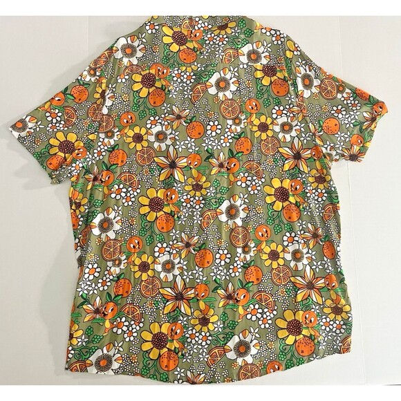 Walt Disney World 50th Anniversary Vault Orange Bird Hawaiian Tiki Shirt Sz 2XL - Picture 2 of 7